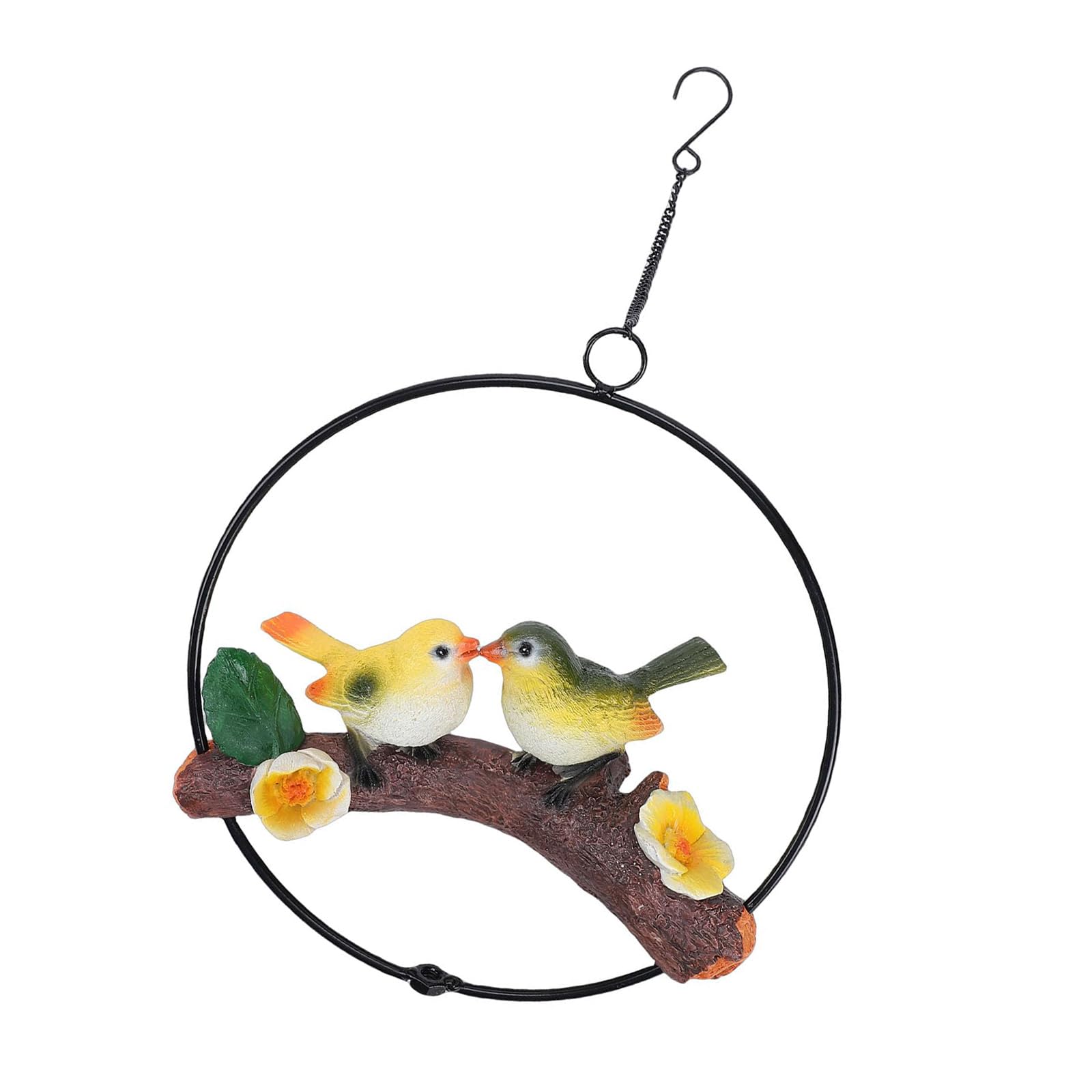 Xjdzineq Hanging Parrots Statues Sculpture Perching on Branch Animal Figurines Sculptures for Home Garden Patio Lawns Decorations Hanging Parrots Figurines Sculptures