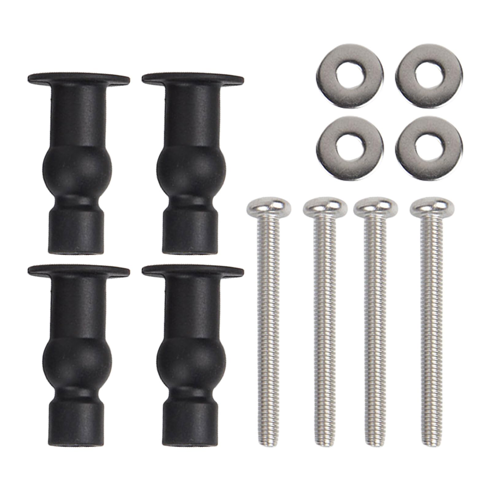 4Pcs Toilet Seats Screws Toilet Seats Hinges Bolts Expanding Rubber Top Fixings Screw Fixings Blind Hole Fittings Enduring