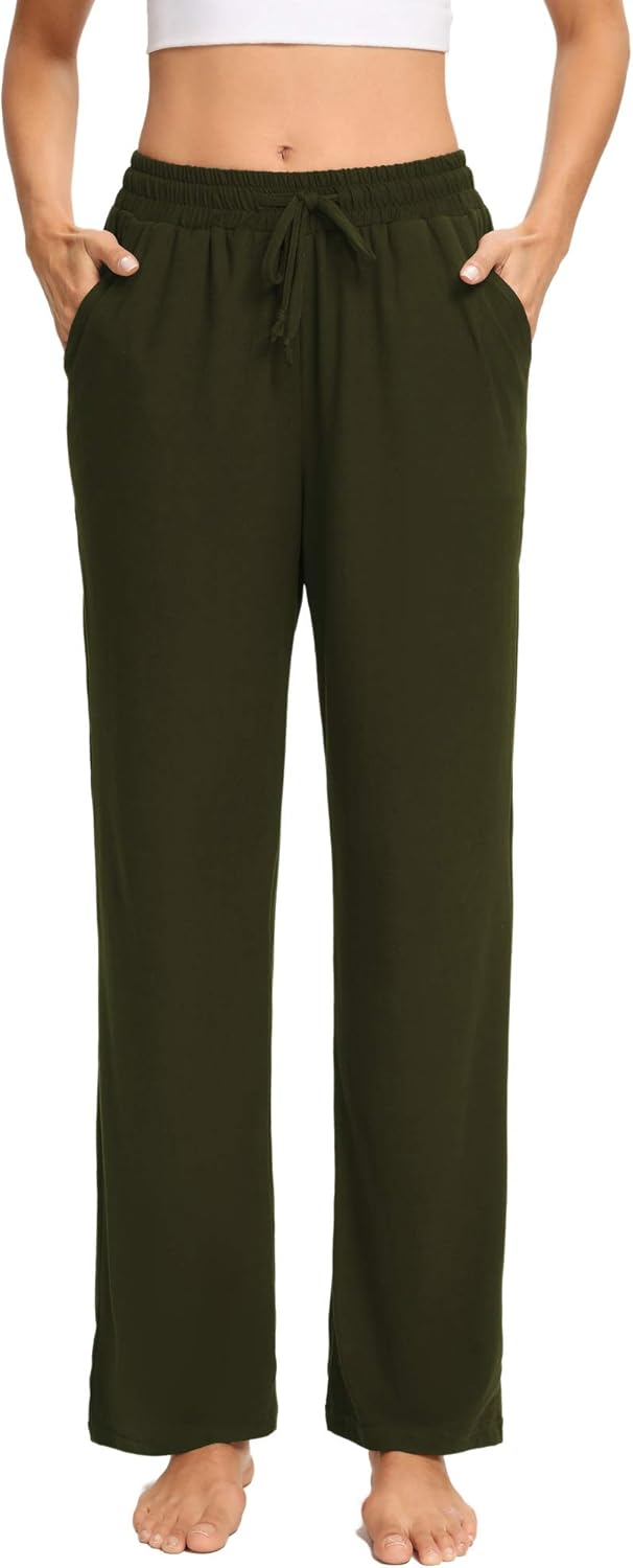 ARRIVE GUIDE Womens Yoga Sweatpants Comfy Lounge Pants with Pockets Wide Leg Loose Workout Joggers Casual Pajama Pants - Image 2