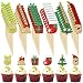 Blulu 36 Pieces Christmas Cupcake Toppers Picks Glitter Cake Toppers with Christmas Tree Elk Santa Claus Stockings Design for Christmas Cake Decoration