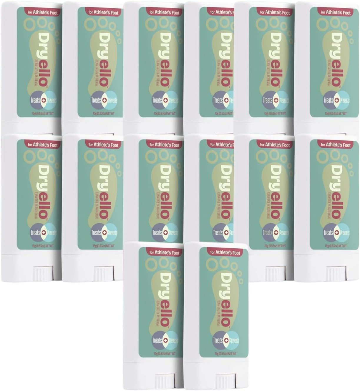 Athlete’s Foot Treatment Stick – Antifungal Stick for Athlete’s Foot, Tolnaftate 1%, Easy Glide-On No Mess Application – 14 Sticks Total
