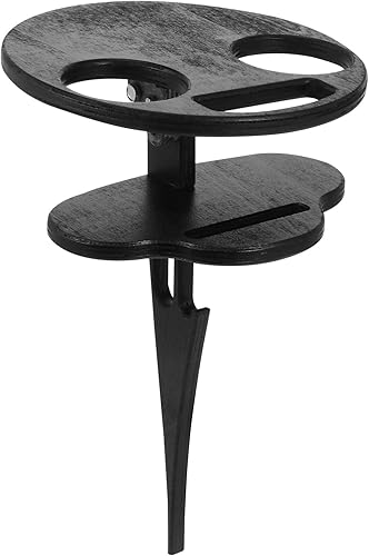 DOITOOL Mesa de vino plegable para patio, pequeña mesa plegable al aire libre, fácil de abrir y cerrar