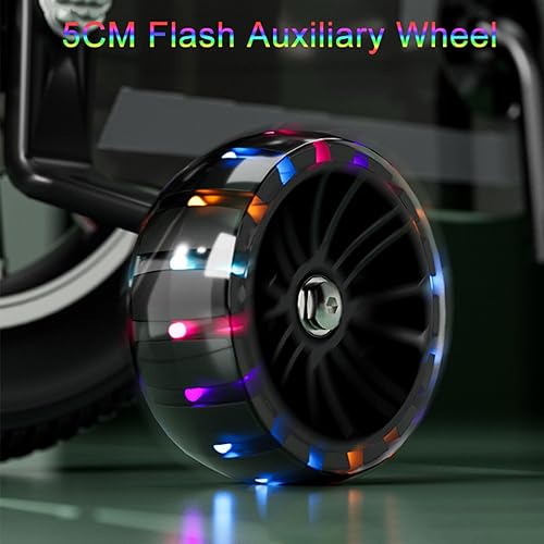 Miniatura 6 de Bicicleta para niños de 14 pulgadas para niños y niñas de 3 a 7 años, bicicleta con faro y rueda de entrenamiento de flash desmontable, sistema de