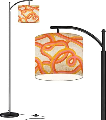 LOPYEIJFG Modern Arc Floor Lamp with Dimmer Mid Century Retro 60s Style ...