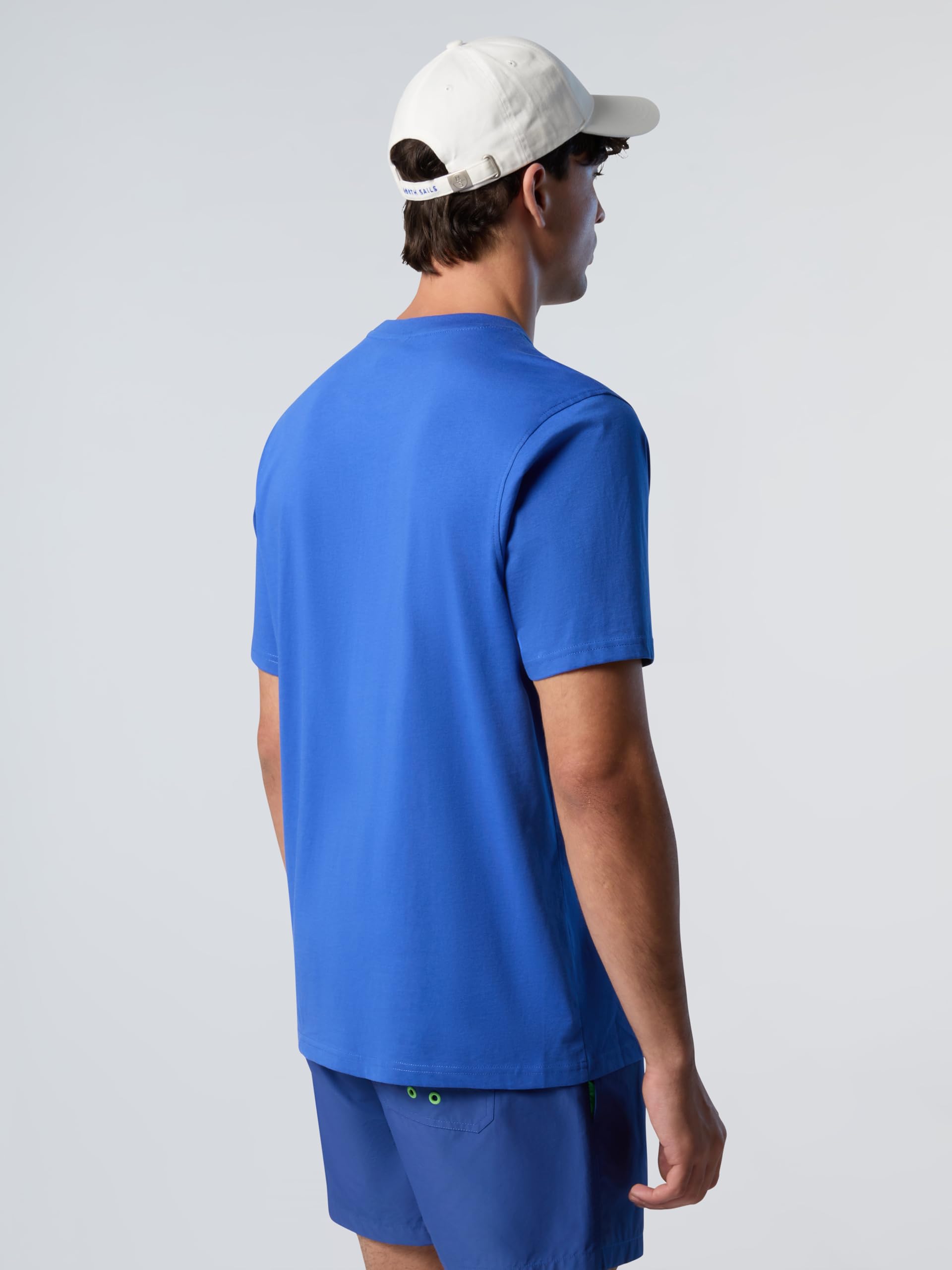 NORTH SAILS T-Shirt Uomo ML in Jersey di Cotone Bio con Maxi Logo