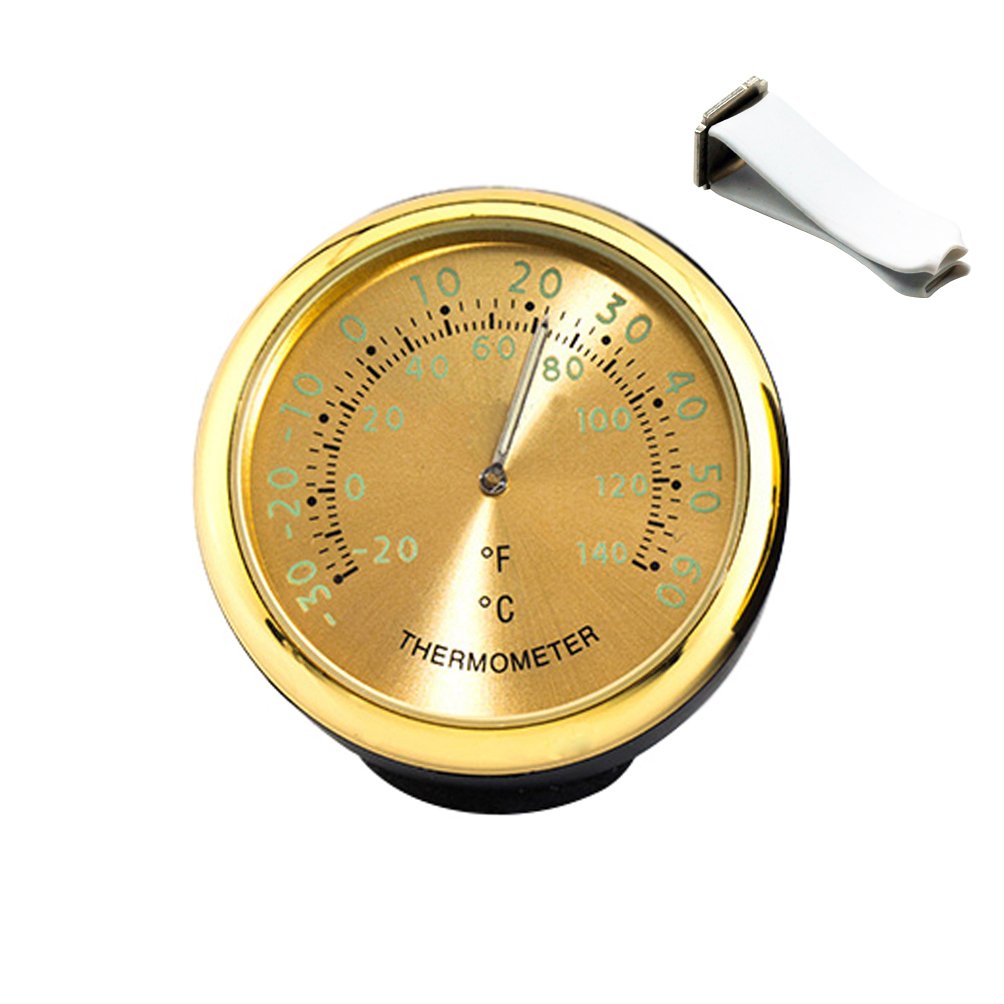 idain Car Dashboard Thermometer - Mini Vehicle Thermometer Decoration Air Vent Cilp