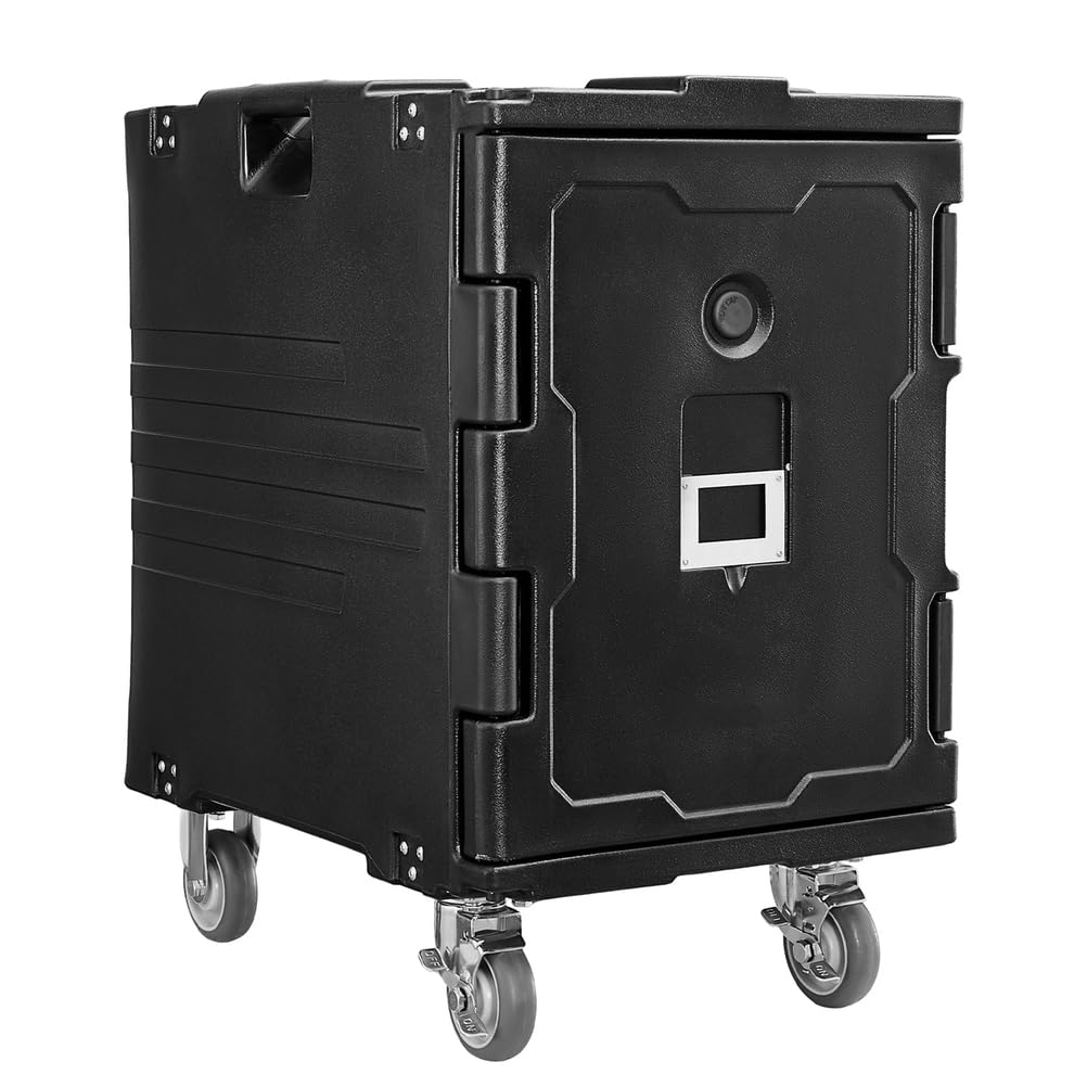 Contenitore termico per alimenti, 120 l, con ruote girevoli per 6 padelle di dimensioni standard, ideale per ristoranti, feste, riunioni