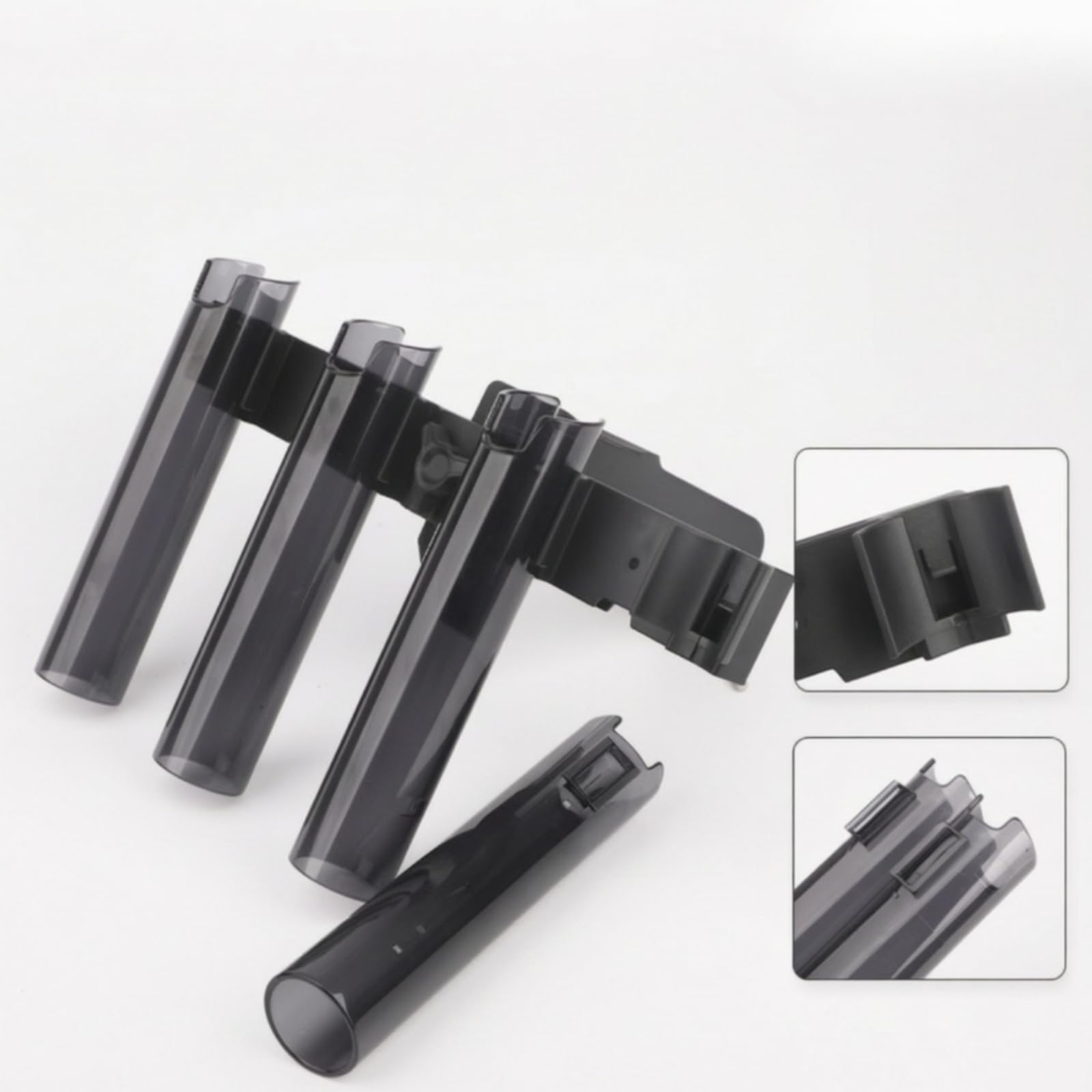 Milageto Portacanne a 4 Tubi Smontabile Portacanne con Braccio Metallico Resistente Ruggine Poggiacanne per Barca