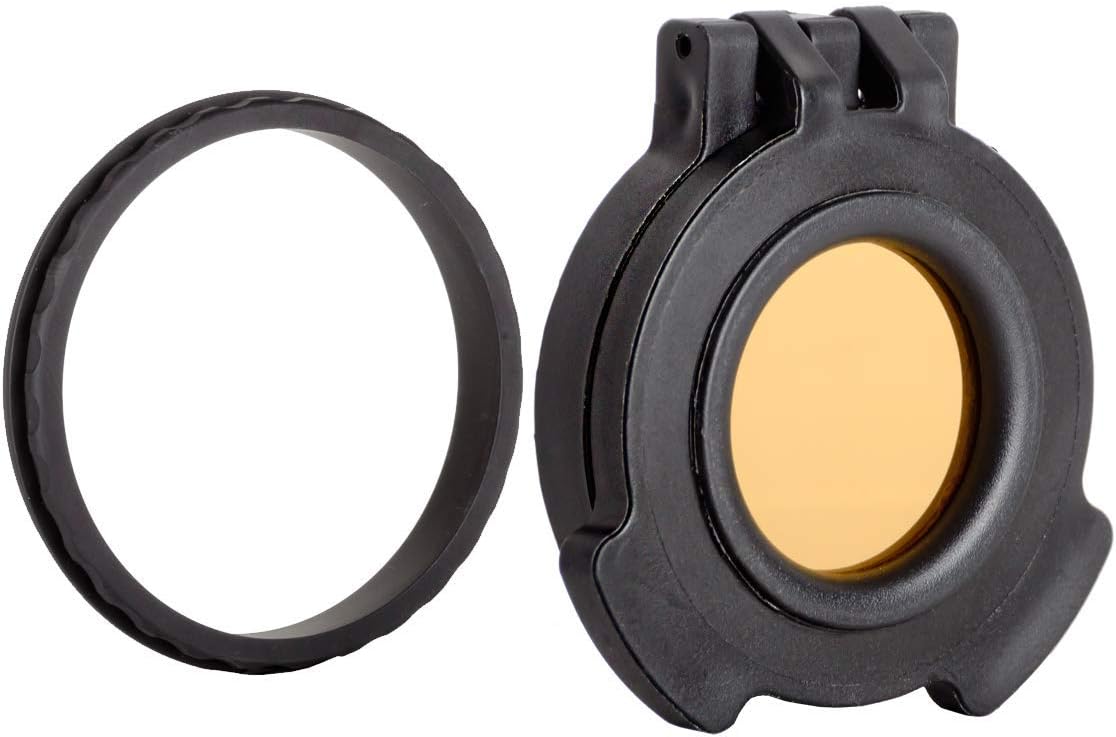Tenebraex Objective Amber Flip Cover with Adapter Ring for 56mm Scopes, Compatible with Athlon, Delta, Trijicon, Nightforce Models (56NFCC-ACR)