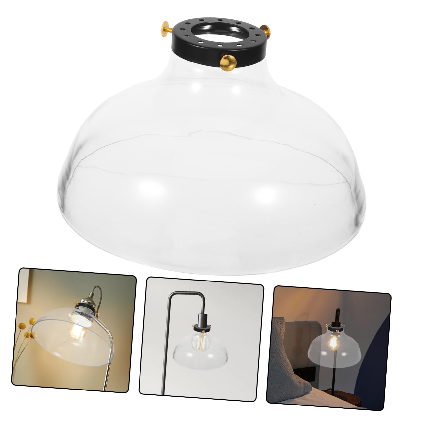 GLEAVI Pantalla de Vidrio Resistente Altas Temperaturas Embudo de Vidrio Soplado Mano para Luces Colgantes Candelabros Apliques de Pared