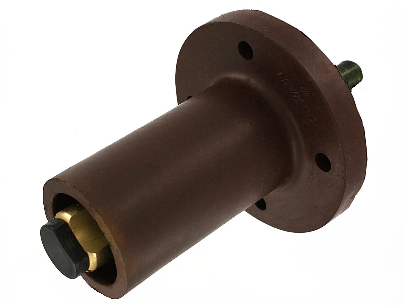 Prise de panneau mâle 19R21-H Leviton marron à 90 degrés avec goujon fileté