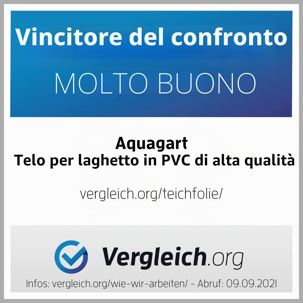 Aquagart Telo per laghetto in PVC 8m x 6m 0,5mm, Pellicola Nera per Il laghetto da Giardino