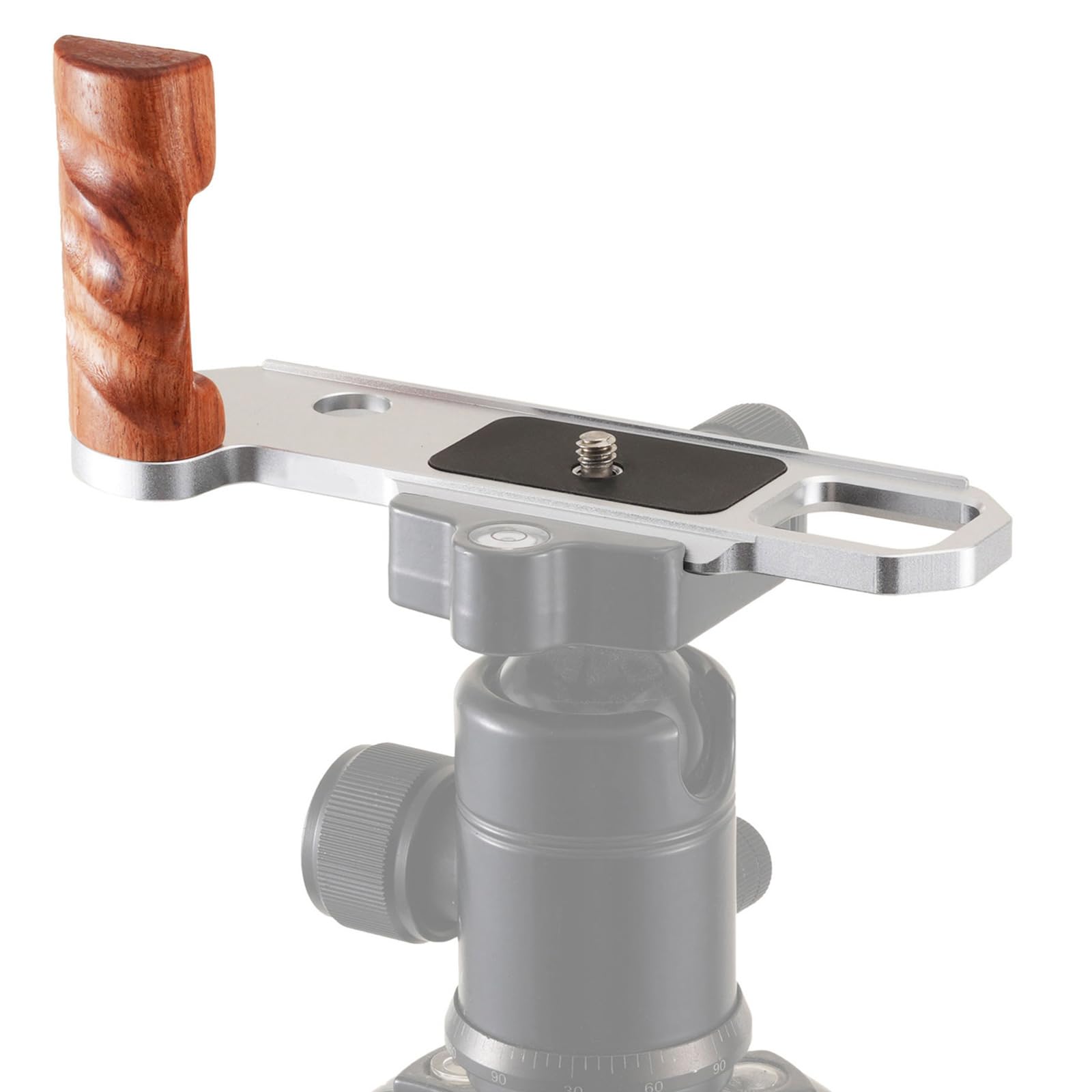 Impugnatura in legno per fotocamera, staffa a L a sgancio rapido con design antiscivolo per fotografia DSLR e impugnatura per fotocamera di stabilità