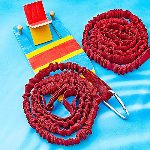 Sumind 4 Pieces Kayak Paddle Leash Kayak Rod Leash Kayak Paddle Lanyard Stretchable Coiled Lanyard Leash Kayak Accessories For Kayak And Paddles (Red) #TOP3
