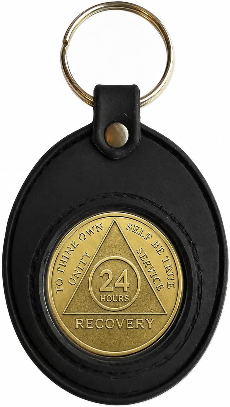 RecoveryChip AA NA Medallion Holder Keychain Universal Fit Silicone Chip Case