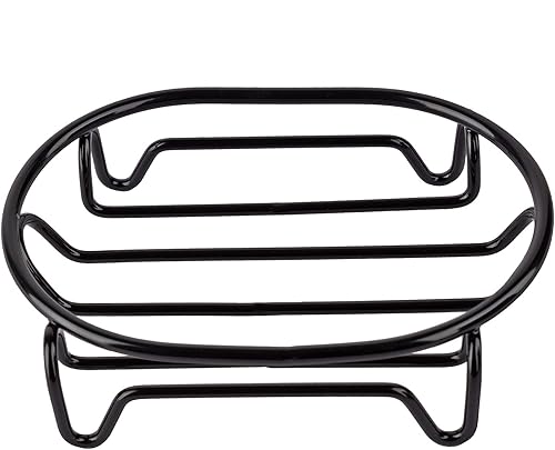 Jabonera en barra para ducha y baño, de acero inoxidable, autodrenante, para cocina, baño, fácil limpieza, mantiene el jabón seco, ovalado, negro, 1