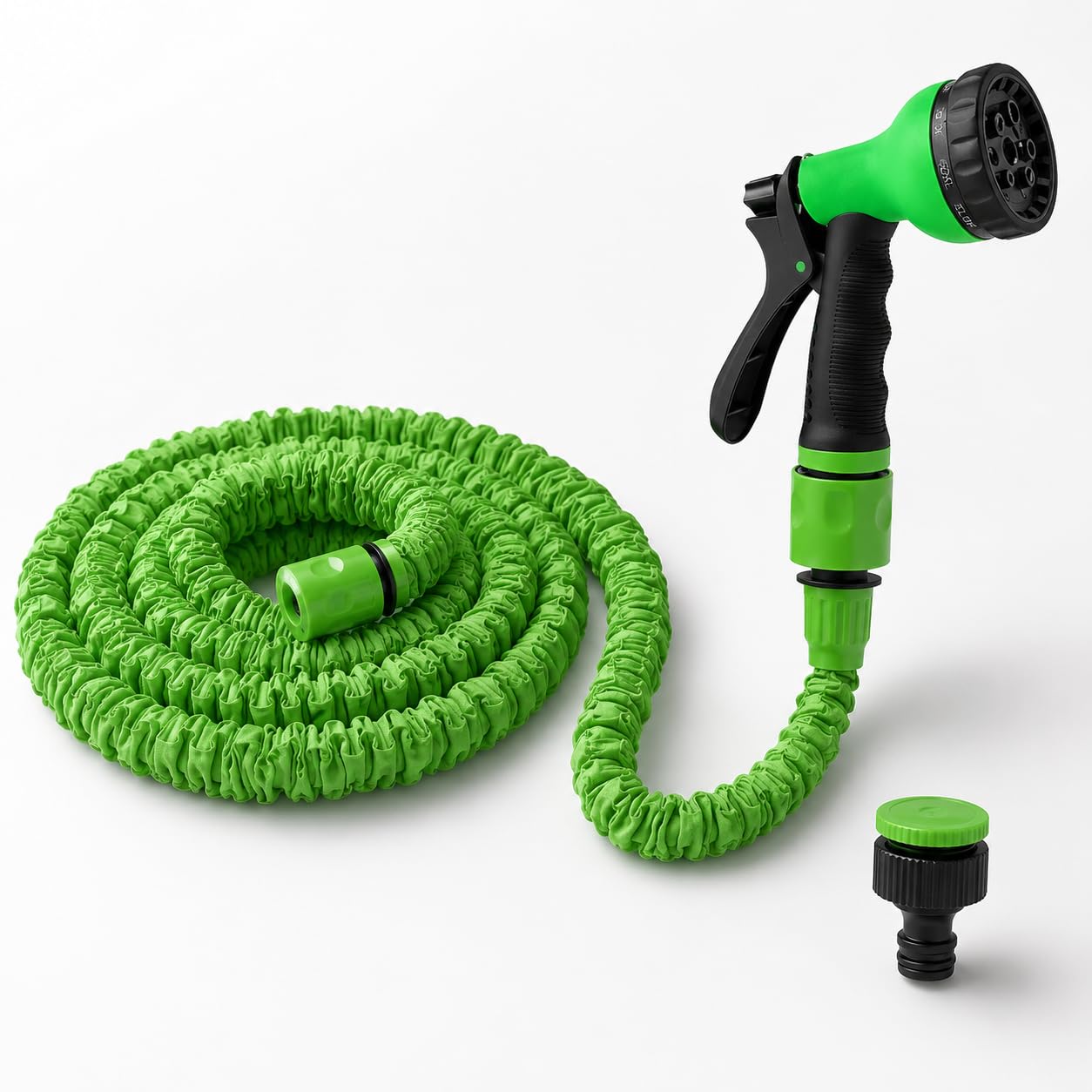 Expandable Garden Hose Pipe with 8 Function Spray Gun Flexible Water Hose with Durable Fittings Lightweight Kink Resistant Hose for Watering Cleaning 50FT 100FT 150FT Options (Green, 100M)