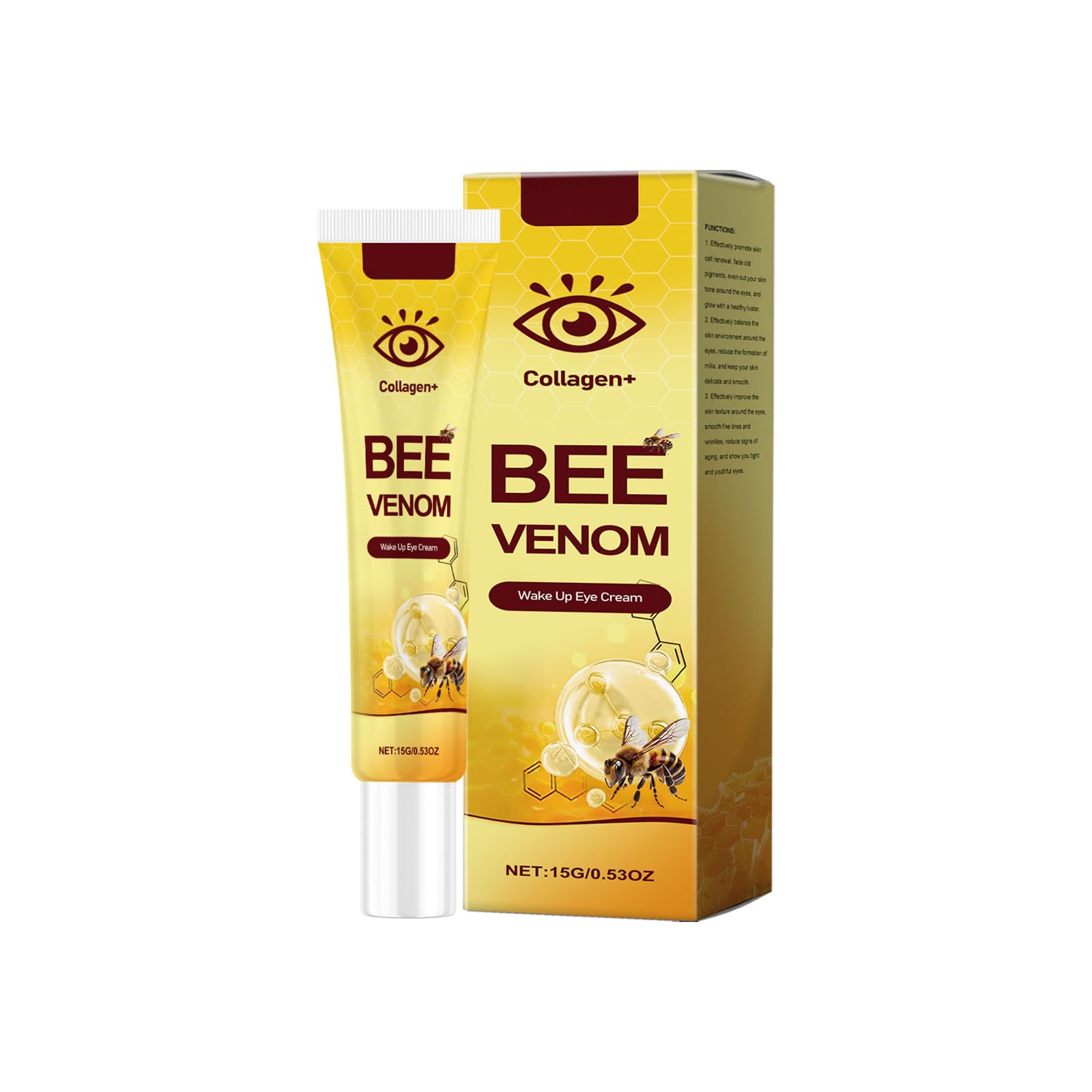 Bienengift Augencreme – Anti-Aging Creme Gegen Augenringe, Tränensäcke & Falten Mit Kollagen & Bee Venom