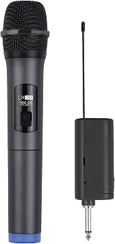 Coverzone Profesyonel Kablosuz Mikrofon Dinamik Mikrofon Taşınabilir Mini alıcı için 6.35mm Fiş Karaoke Konuşma Toplantı Sahne Performansı WN-01