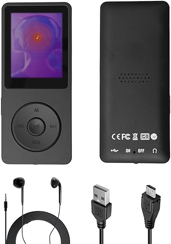 Reproductor de MP3 con Bluetooth 5.3 HiFi Sonido, Shuffle Single Loop Altavoz HD incorporado Grabadora de Voz Mini Diseño Reproductor de Música