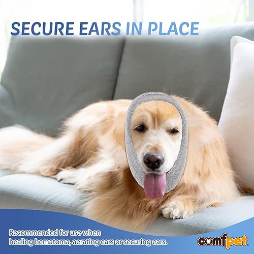 Miniatura 8 de Envolturas para los oídos sin solapa para perros, redecilla para hematoma de oído, orejeras para mascotas, cubierta para los oídos para gatos y