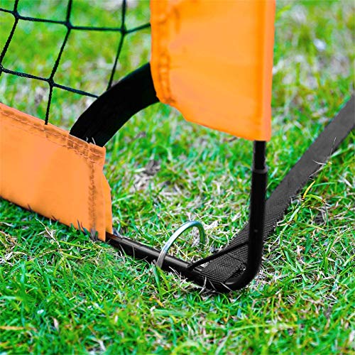 INTEY Soccer Goals, Set of 2- Size 4\'x3\' Portable Foldable Soccer Nets with Carry Bag for Games and Training for Backyard for Kids and Teens