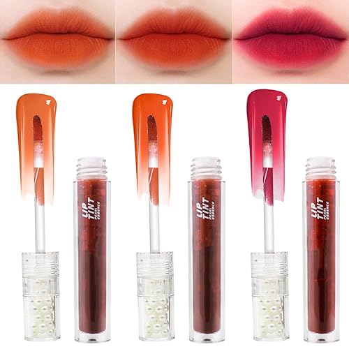 BINGBRUSH 3 tintes de labios de color vivo brillante con vibrante, hidratante, de larga duración, no pegajoso, ligero, lápiz labial líquido, brillo