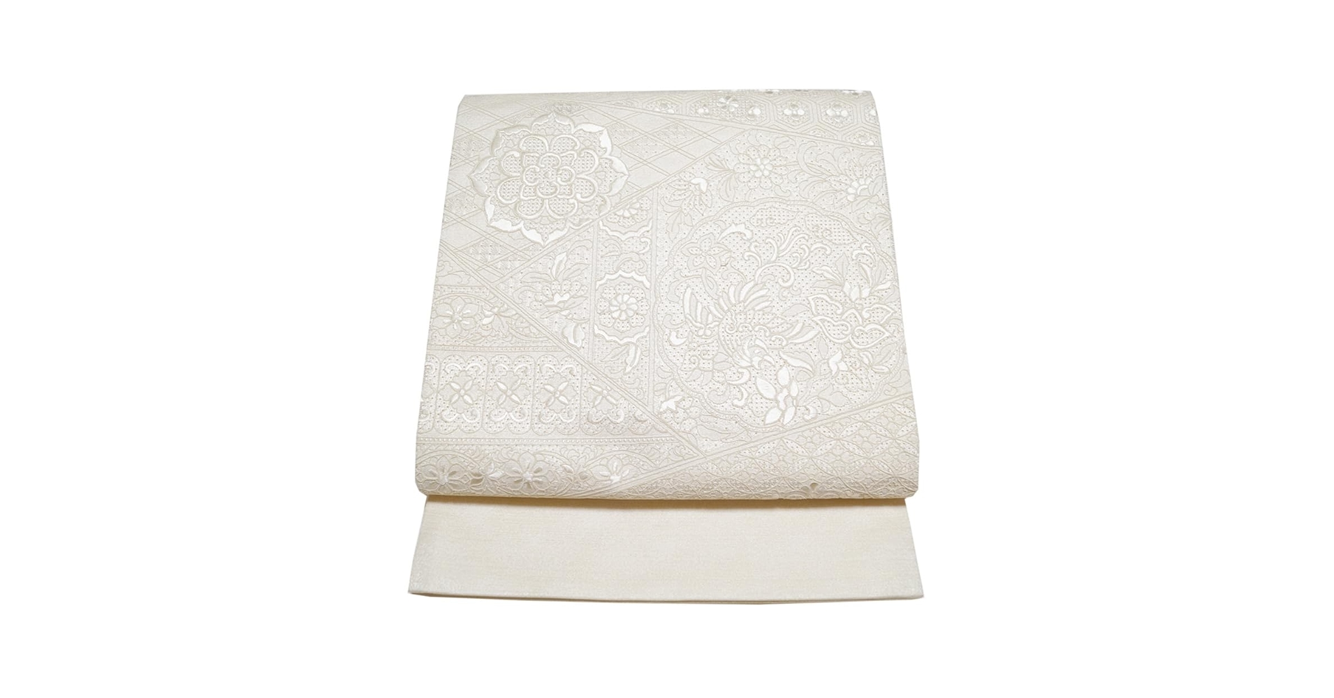 Amazon | 袋帯 スワトウ刺繍 取方に鳳凰・華文・更紗模様 金通し