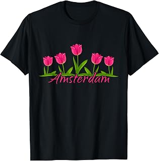 Amsterdam Netherlands Tulips Holland Souvenir Vintage T-Shirt