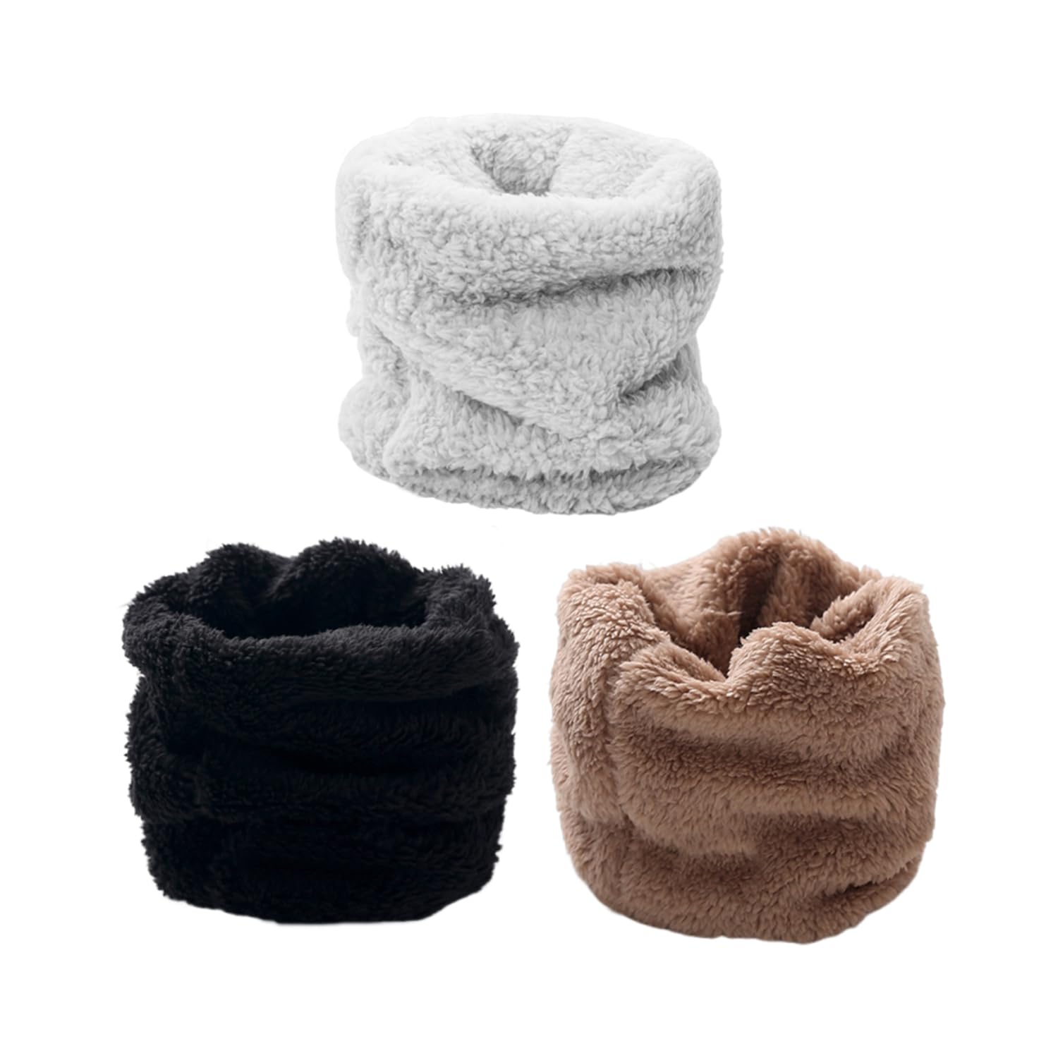 3 Pieces Of Plush Neck Scarves, Children'S Warm Neck Scarf, Windproof Neck Scarf, Children'S Winter Cold Protection Products
