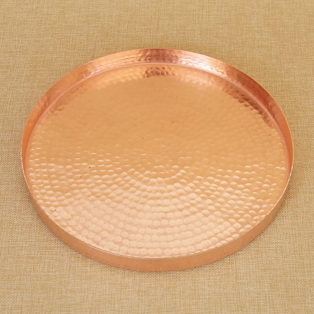 Amazon｜手作り銅トレー 収納トレイ 円形 銅製 コイントレー 釣り銭