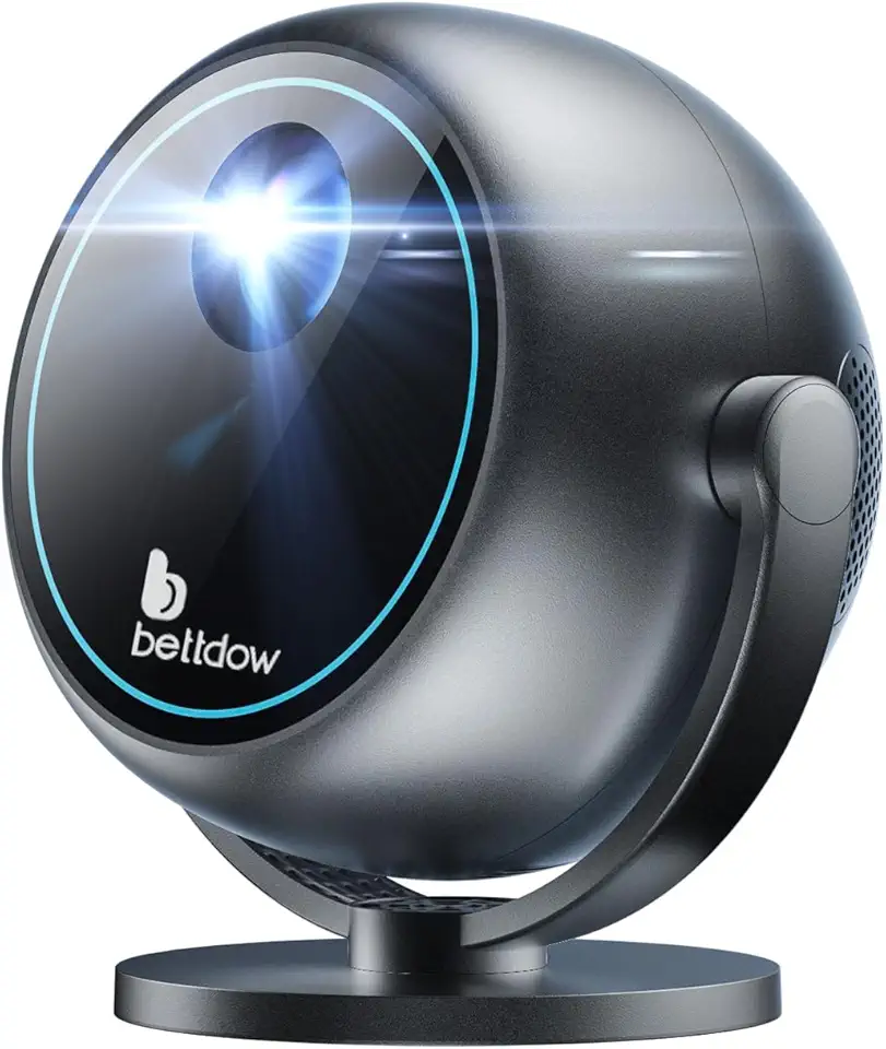 [Foco elétrico]Bettdow Mini Projetor Portatil 360° Tv Android 11/ios 4k 1080p 9000 Lumens, Smart Projetores Retroprojetor 180 ANSI, WIFI 5G+2.4G BT 5.0, Eletronico Correção Trapezoidal-CINZA
