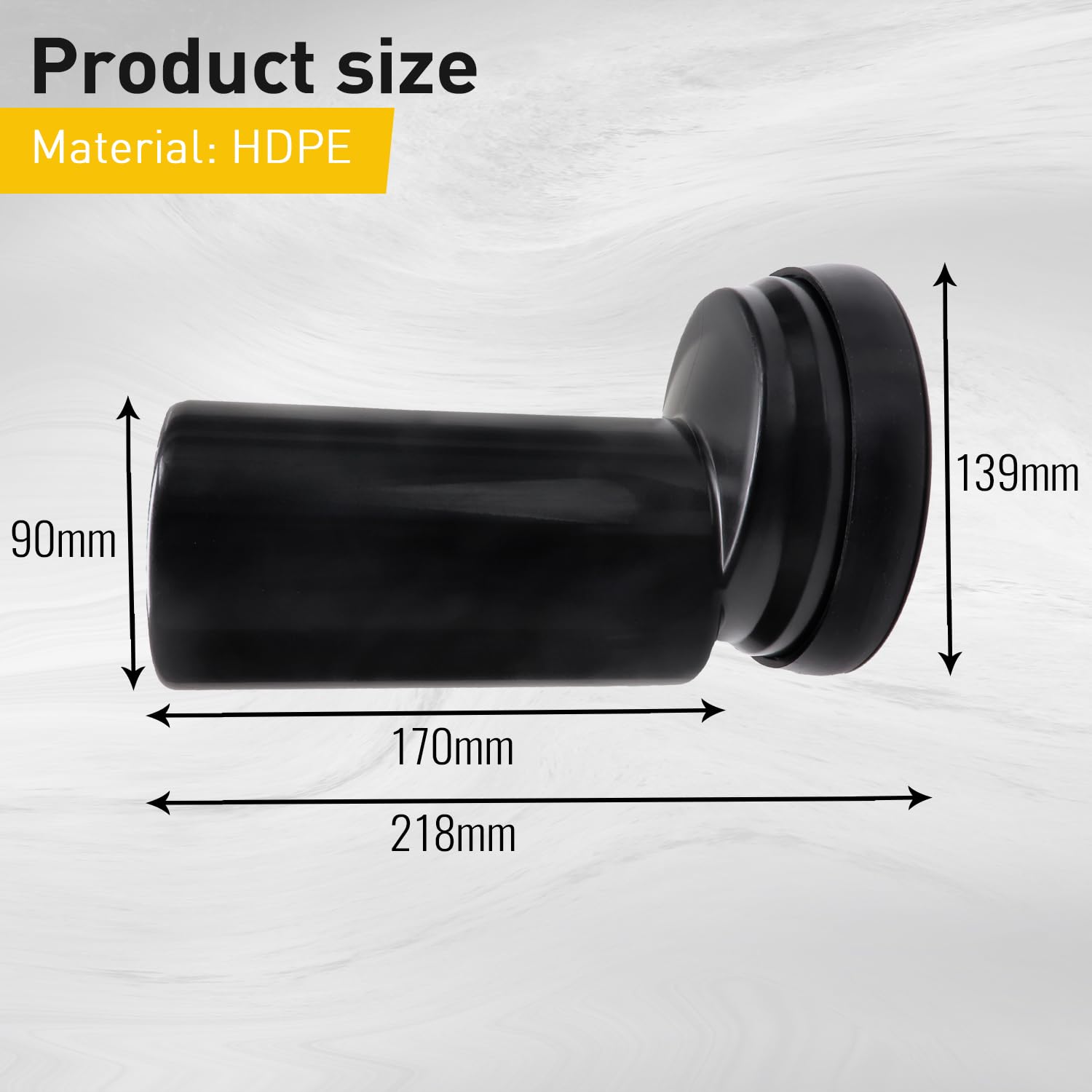 Juego de conectores de pared para tanque de inodoro con material HDPE, compatible con inodoros Geberit, tanque de agua oculto, tubo de drenaje de agua de alta calidad y fácil instalación