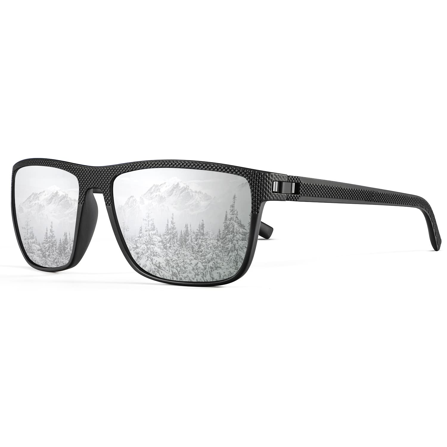 HENGOSEN Sonnenbrille-Herren-Damen Quadrat Polarisierte leicht Sunglasses UV-Schutz für Fahren