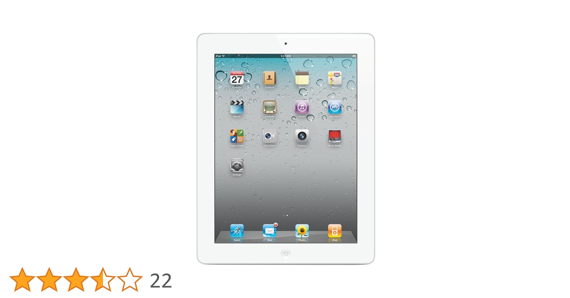 Apple iPad 2 MC979LL/A Tablet (16GB, Wifi, branco) 2ª