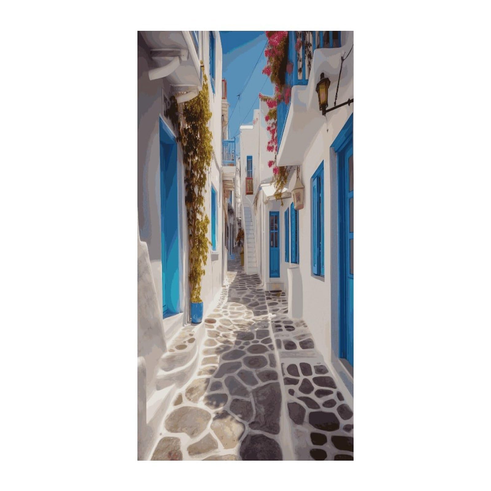 Fekiloot Style Greece Street Door Curtain Room Divider Curtains