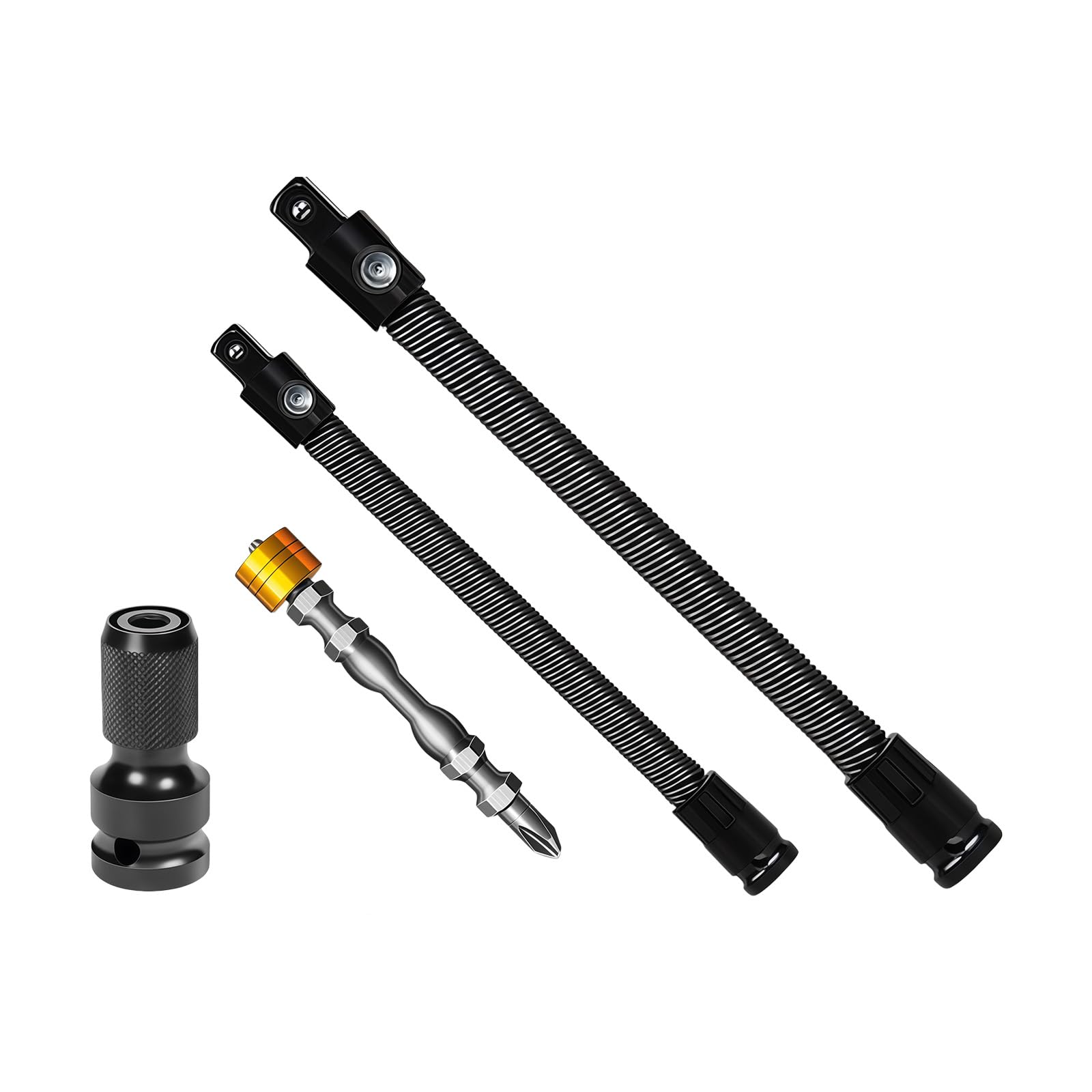 Mekalero B Professional 1/2 Inch Drive Adjustable Socket Extension Tool For Mechanics And Home Users Robust Alloy Metal Ergonomic Flexible Tool Extension