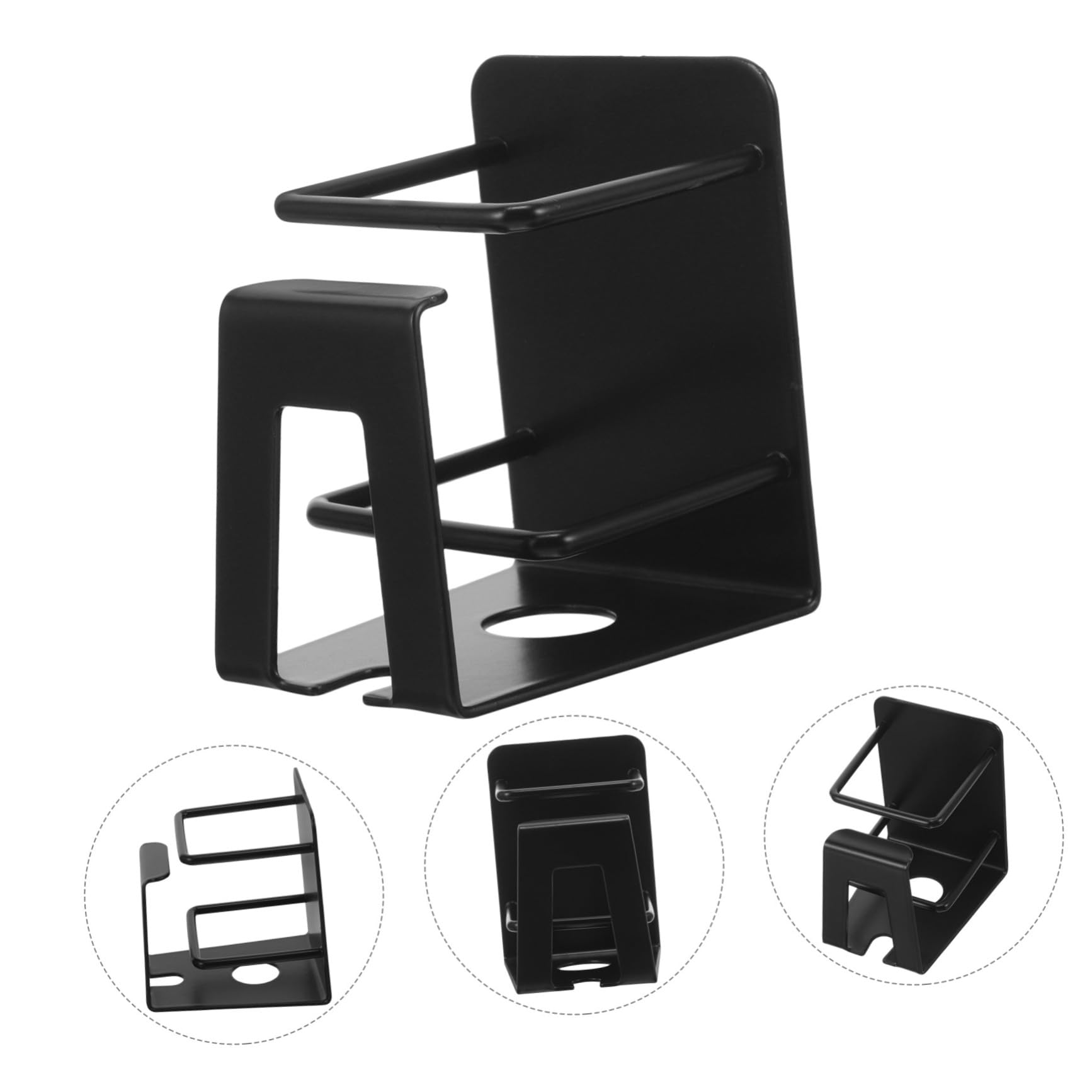 HAPINARY Bathroom Shaver Organizer Metal Electric Razor Bracket Wall Mount Shaver Holder