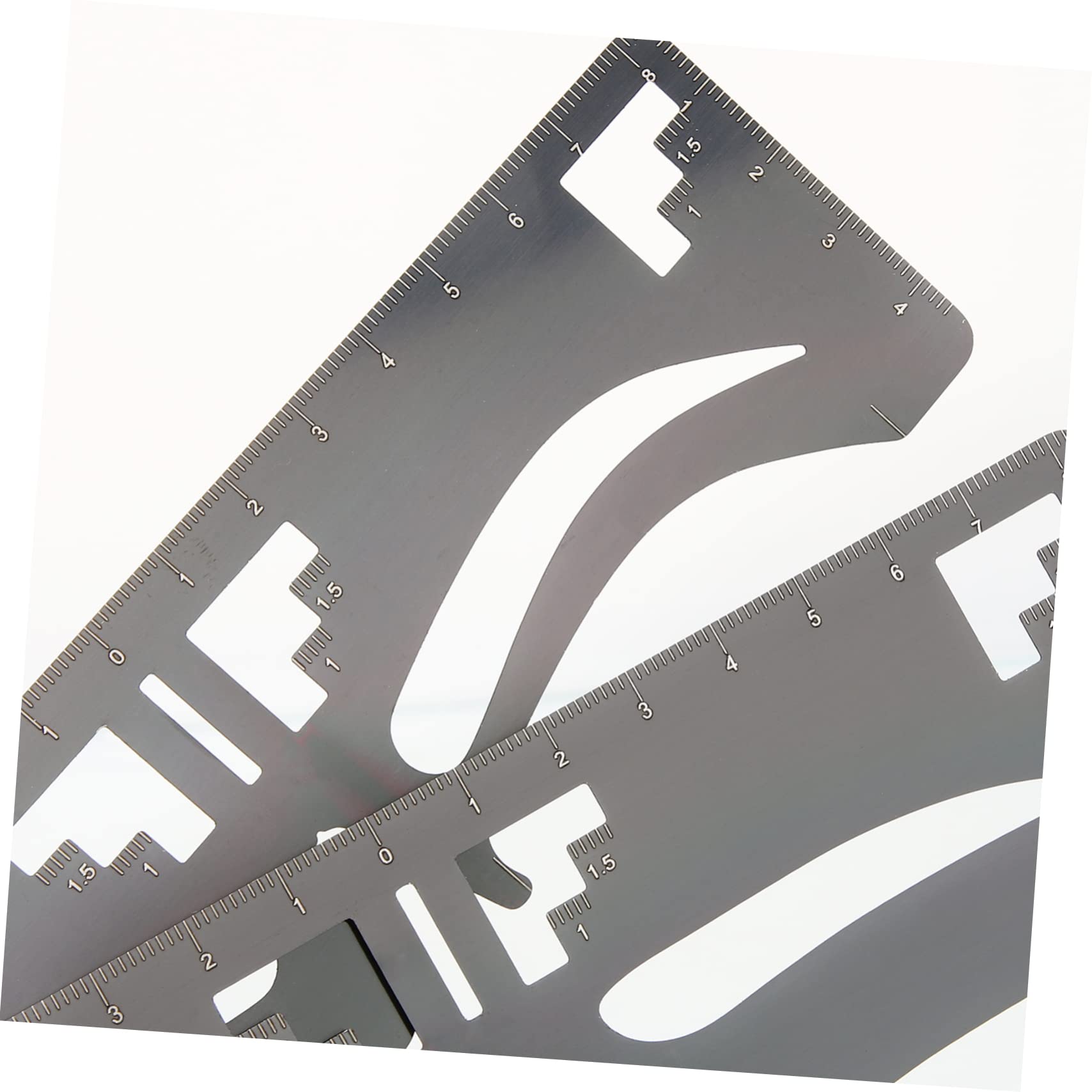 WOONEKY 3 Set Di Stencil Per Sopracciglia Flessibili Righello Per Misurare Le Forme Strumento Essenziale Per Il Trucco Per Donne E Ragazze 2 Pezzi * 3