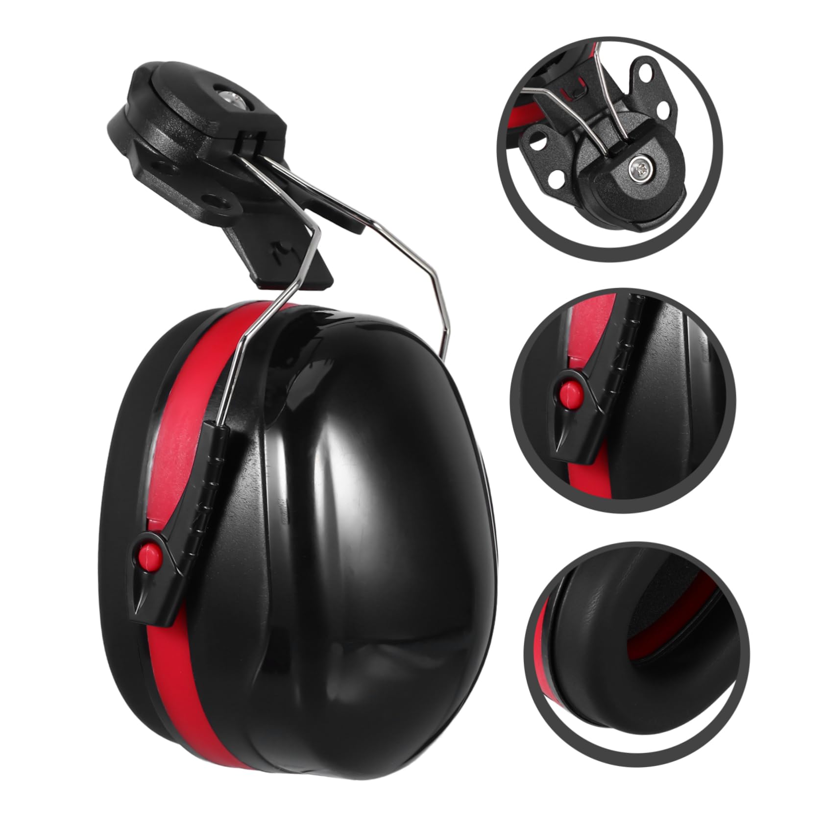 LIFKOME Orejeras para Casco de Seguridad Reducción de Ruido, Protección Auditiva para Trabajadores en Entornos de Alto Ruido, Plástico y Espuma