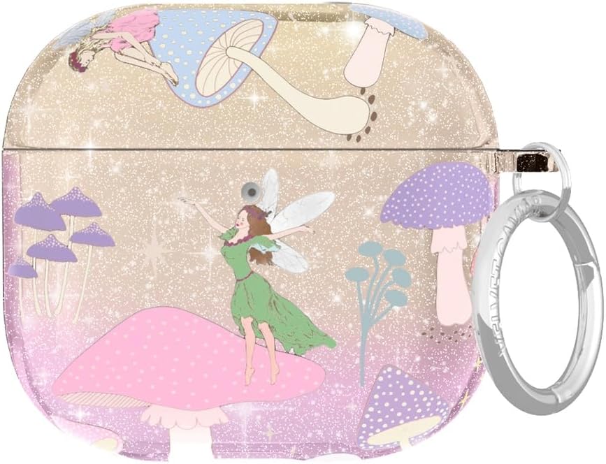 VELVET CAVIAR Compatible with AirPods 4 Case with Keychain - Cute Protective Hard AirPod 4th Generation Cases for Women - Wicked for Good Glitter