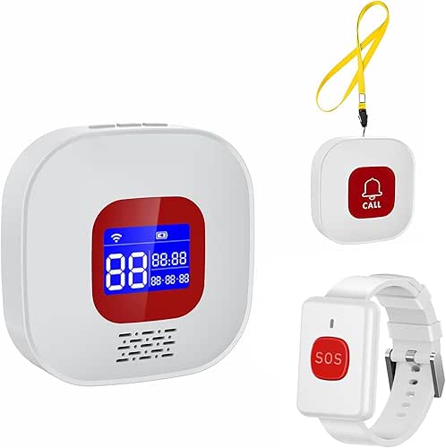 Boton Emergencia Ancianos, WiFi Alarma Personal, 1 Receptor 1 Pulsera