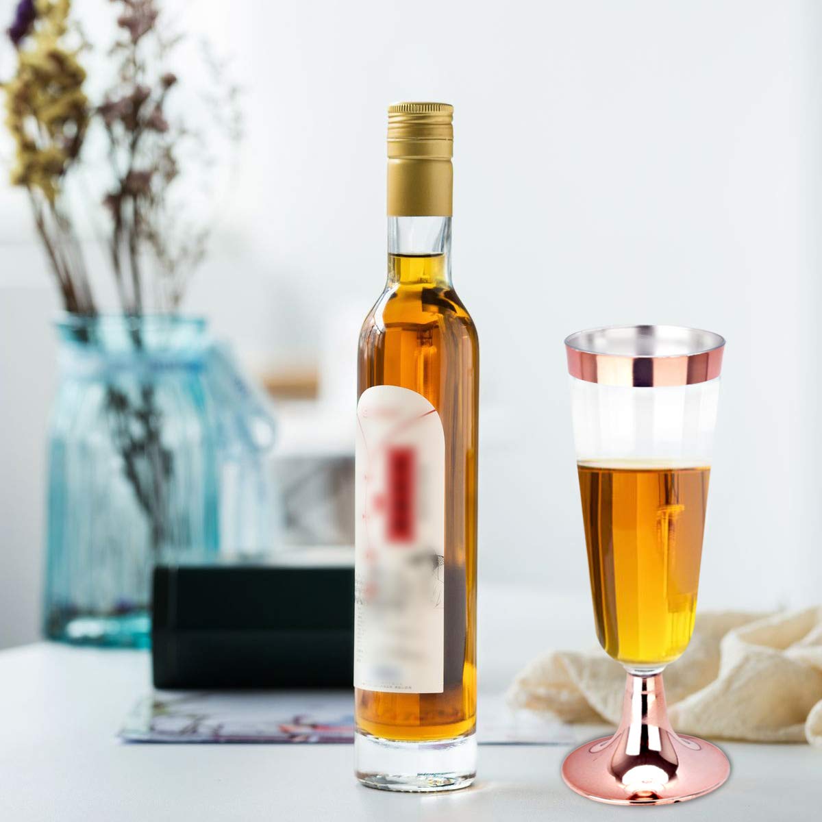 RBDRINKS RB Eleganti Calici da Vino in Plastica Trasparente Rigida