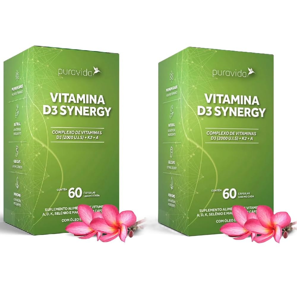 Vitamina D3 Synergy – 2 unidades de 60 Cápsulas – Puravida em promoção! Veja a oferta e mais achadinhos de Vitaminas & Suplementos 2 Hoje é o melhor dia para comprar Vitamina D3 Synergy – 2 unidades de 60 Cápsulas – Puravida com aquele preço maroto! Promoção! Aproveite a oferta! 2