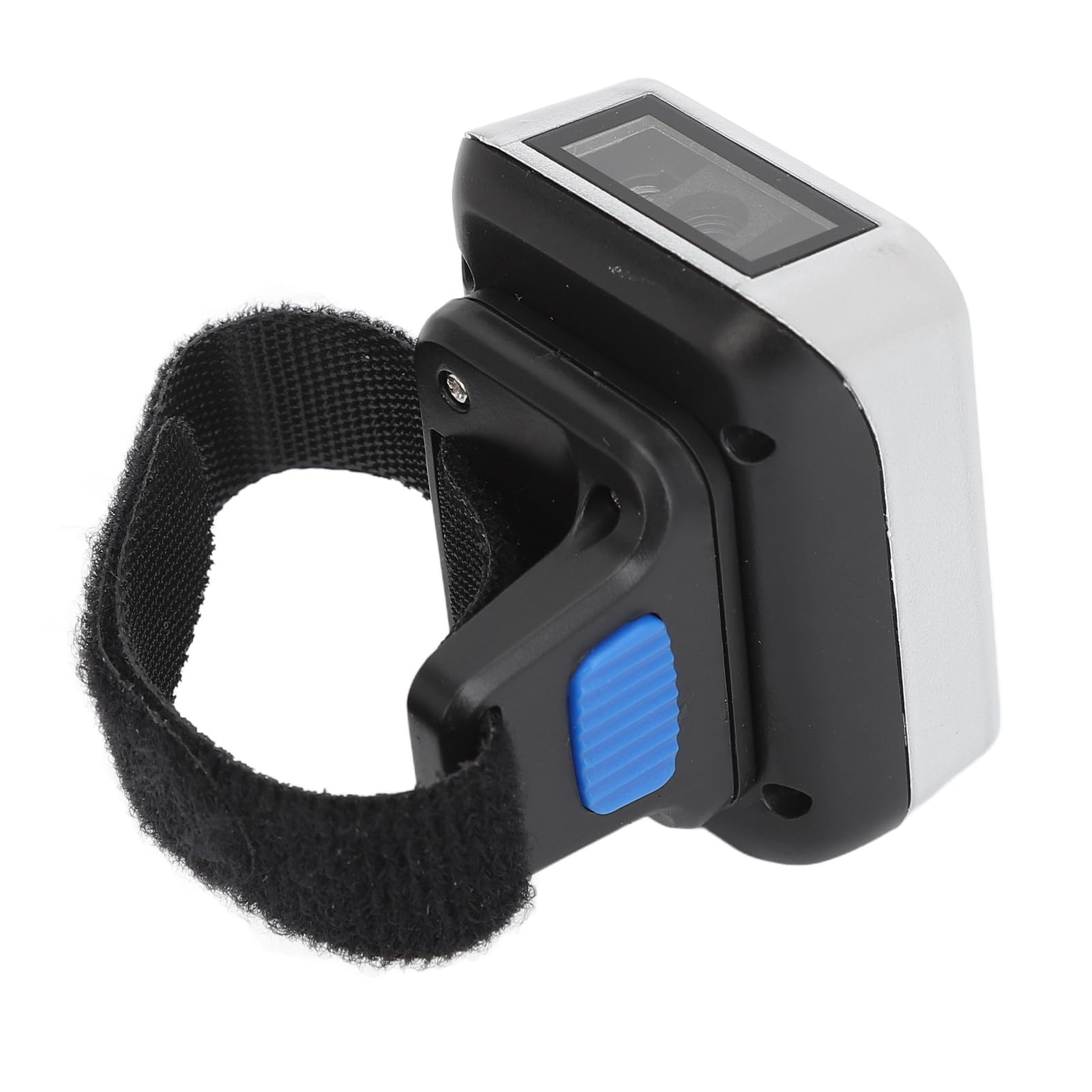 Gonetre Escáner de Código de Barras de Anillo, Lector de Código de Barras de Dedo Portátil Inalámbrico 1D 2D QR con Cabezal Giratorio 180, para Teléfono POS de Computadora