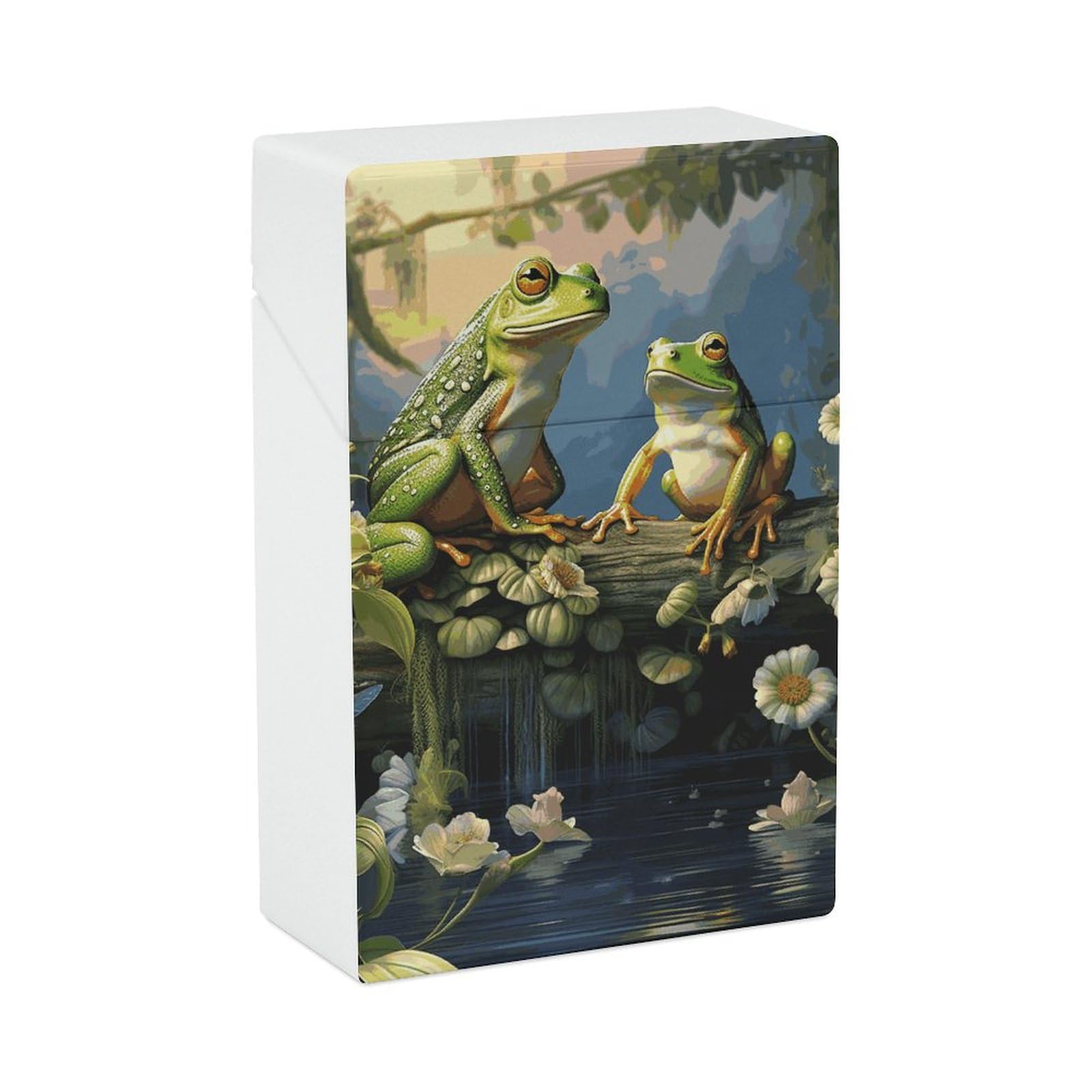 frog cigarette case Holder $18 Vintage Illustration Smoking Frog Cigarette