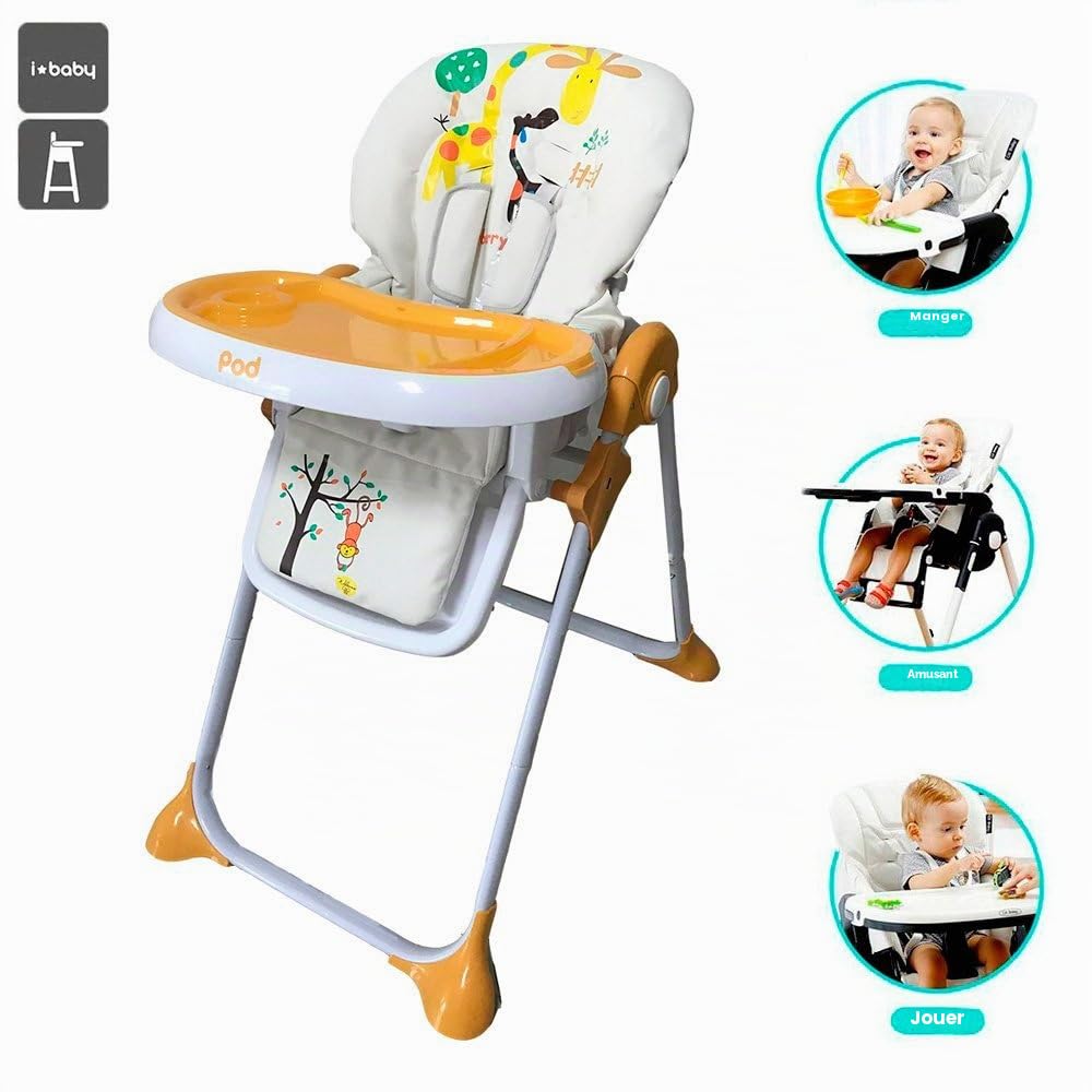 Babify Chaise Haute Bébé 2 en 1 avec Bureau, Chaise Haute Bebe Evolutive, Chaises Hautes Enfant Réglable en Hauteur et Profondeur, Transat Bebe Evolutif, Chaise Haute Bébés Compacte, 6 Mois à 3 Ans