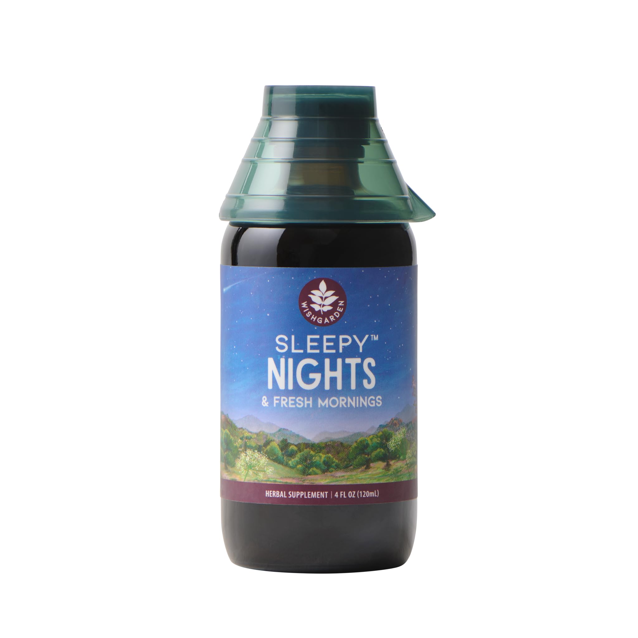 WishGardenHerbs Sleepy Nights & Fresh Mornings - All-Natural Herbal Sleep Aid Tincture, Organic Sleep Supplement with Passionflower, Hops and Scullcap, Supports Deep Sleep & Healthy Sleep Cycles, 4oz