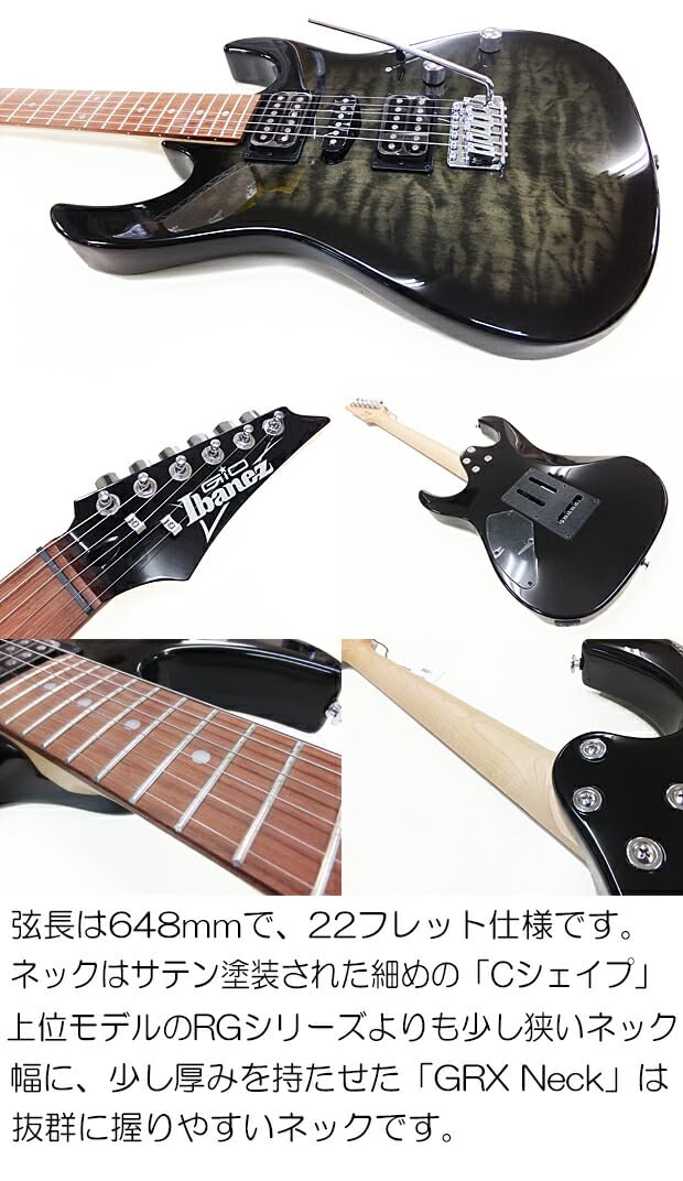 Amazon.co.jp: Gio Ibanez 98765 Ibanez GRX70QA TKS Electric Guitar