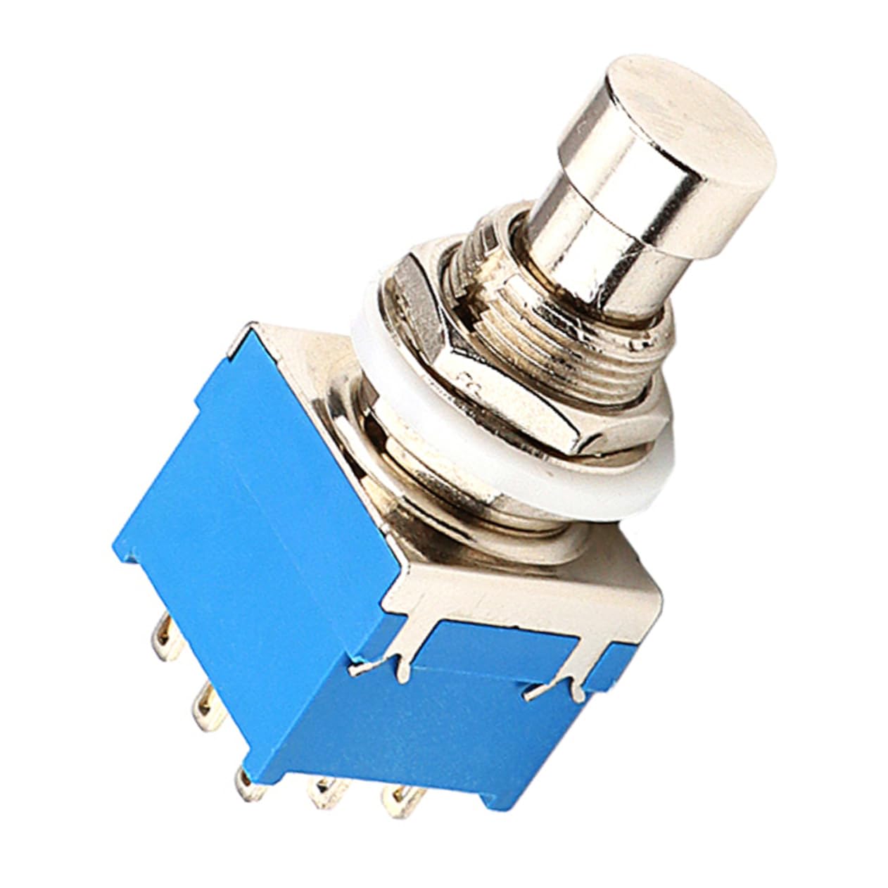 CIMAXIC Guitar Switch Pin Metal for Effects Pedals Durable Push Button Convenient Guitar Accessory for Musicians Stylish Design for Audio Equipment